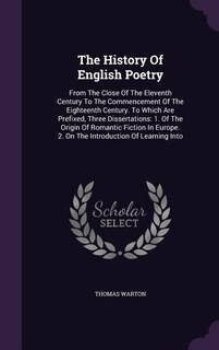 Couverture_The History Of English Poetry
