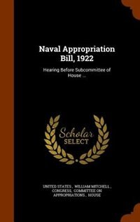 Couverture_Naval Appropriation Bill, 1922