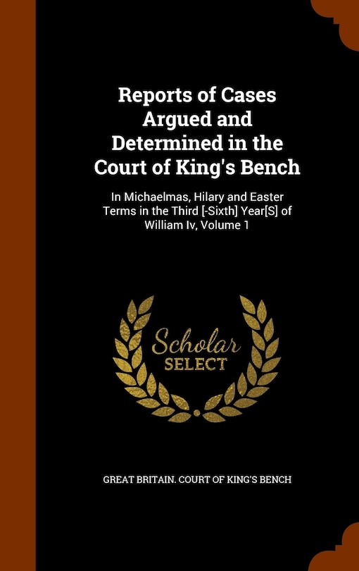 Couverture_Reports of Cases Argued and Determined in the Court of King's Bench