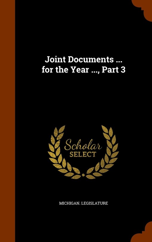 Front cover_Joint Documents ... for the Year ..., Part 3