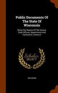 Front cover_Public Documents Of The State Of Wisconsin
