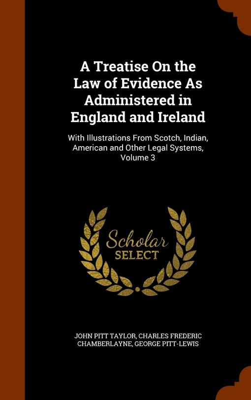 Front cover_A Treatise On the Law of Evidence As Administered in England and Ireland