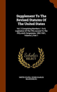 Front cover_Supplement To The Revised Statutes Of The United States