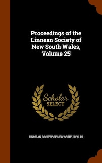 Front cover_Proceedings of the Linnean Society of New South Wales, Volume 25