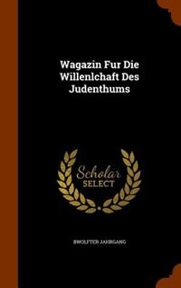 Couverture_Wagazin Fur Die Willenlchaft Des Judenthums