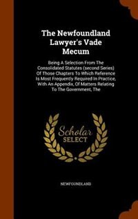 Front cover_The Newfoundland Lawyer's Vade Mecum