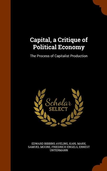 Front cover_Capital, a Critique of Political Economy