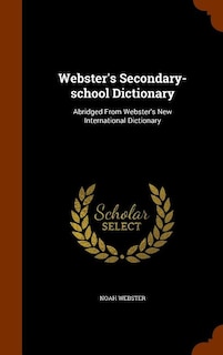 Couverture_Webster's Secondary-school Dictionary