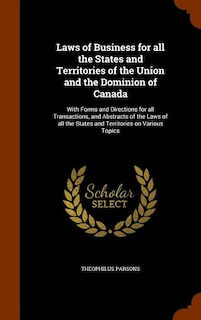 Front cover_Laws of Business for all the States and Territories of the Union and the Dominion of Canada