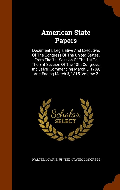 Couverture_American State Papers