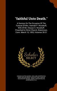 Couverture_faithful Unto Death.