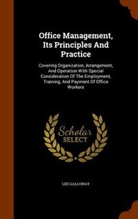 Couverture_Office Management, Its Principles And Practice