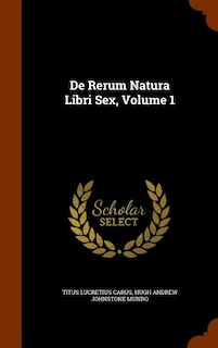 Couverture_De Rerum Natura Libri Sex, Volume 1