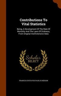 Couverture_Contributions To Vital Statistics