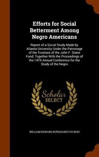 Front cover_Efforts for Social Betterment Among Negro Americans