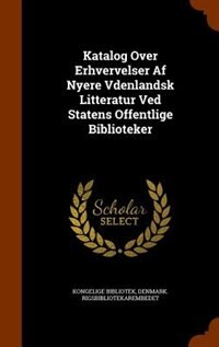 Couverture_Katalog Over Erhvervelser Af Nyere Vdenlandsk Litteratur Ved Statens Offentlige Biblioteker