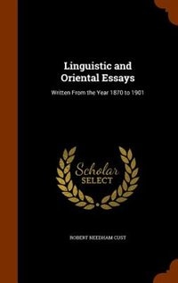 Couverture_Linguistic and Oriental Essays