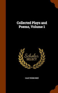 Front cover_Collected Plays and Poems, Volume 1
