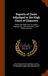 Couverture_Reports of Cases Adjudged in the High Court of Chancery