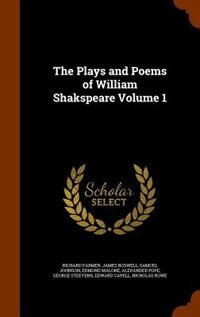 Front cover_The Plays and Poems of William Shakspeare Volume 1