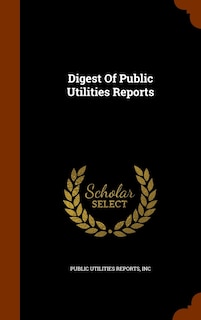 Couverture_Digest Of Public Utilities Reports