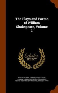 Couverture_The Plays and Poems of William Shakspeare, Volume 1