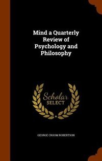 Front cover_Mind a Quarterly Review of Psychology and Philosophy