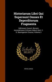Front cover_Historiarum Libri Qui Supersunt Omnes Et Deperditorum Fragmenta