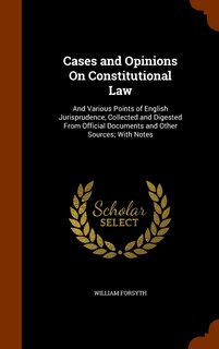 Couverture_Cases and Opinions On Constitutional Law