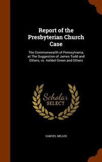 Front cover_Report of the Presbyterian Church Case