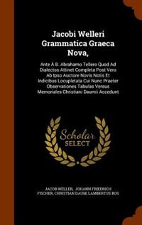 Couverture_Jacobi Welleri Grammatica Graeca Nova,