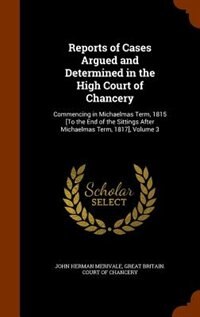 Couverture_Reports of Cases Argued and Determined in the High Court of Chancery