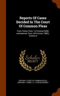 Front cover_Reports Of Cases Decided In The Court Of Common Pleas