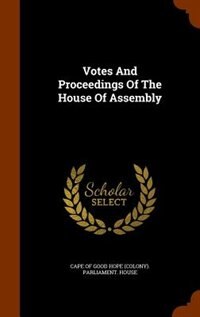 Front cover_Votes And Proceedings Of The House Of Assembly