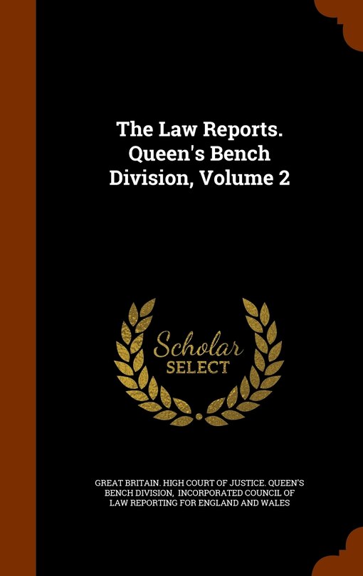 Couverture_The Law Reports. Queen's Bench Division, Volume 2