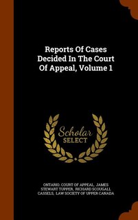 Front cover_Reports Of Cases Decided In The Court Of Appeal, Volume 1