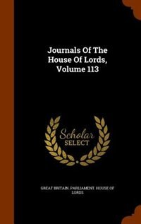 Front cover_Journals Of The House Of Lords, Volume 113