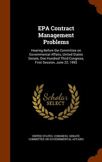 Front cover_EPA Contract Management Problems