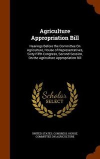 Front cover_Agriculture Appropriation Bill