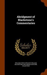 Front cover_Abridgment of Blackstone's Commentaries