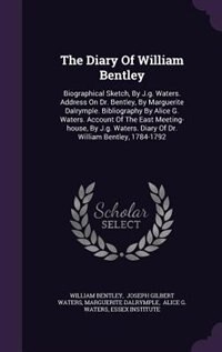 Front cover_The Diary Of William Bentley