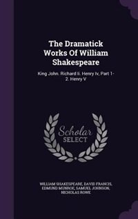 Front cover_The Dramatick Works Of William Shakespeare