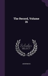 Front cover_The Record, Volume 16