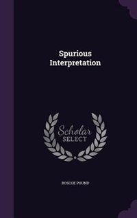 Couverture_Spurious Interpretation