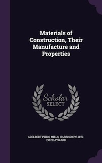 Front cover_Materials of Construction, Their Manufacture and Properties