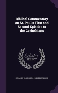 Couverture_Biblical Commentary on St. Paul's First and Second Epistles to the Corinthians