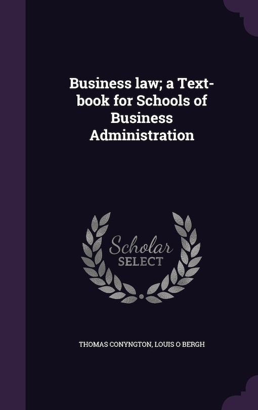 Couverture_Business law; a Text-book for Schools of Business Administration