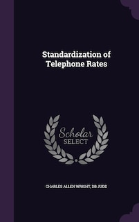 Couverture_Standardization of Telephone Rates