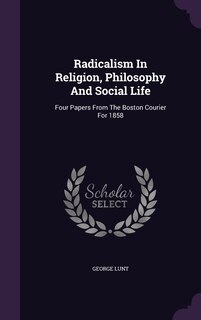 Front cover_Radicalism In Religion, Philosophy And Social Life