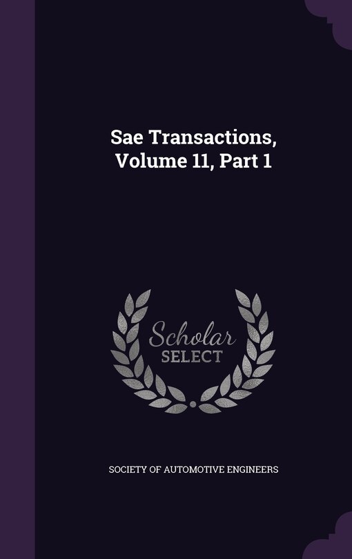 Couverture_Sae Transactions, Volume 11, Part 1